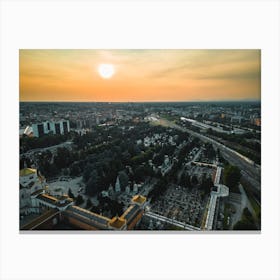 Sunset Milan City Canvas Print