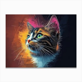 Cat Abstract 4 Canvas Print