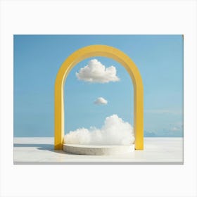 Cumulus Cloud Bathing In Sunlight Acting As A Metaphor For A Dream Resembling An Arch And Shaped Li (4) Canvas Print