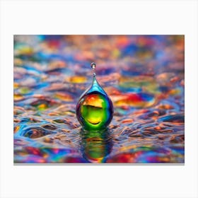 Rainbow Droplet Canvas Print