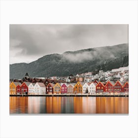 Bergen Norway At Christmas Canvas Print