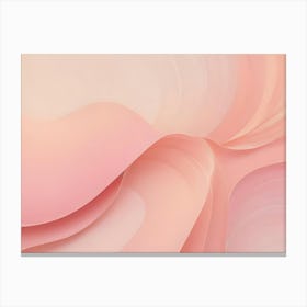 Abstract Background Featuring Soft, Swirling Curves In Shades Of Pink, Creating A Gentle And Dreamy Effect Canvas Print