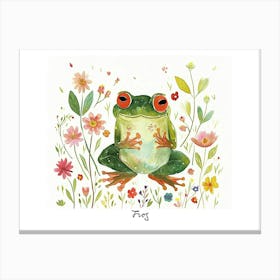 Little Floral Frog 1 Poster Canvas Print