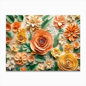 3D Flowers 1 Canvas Print