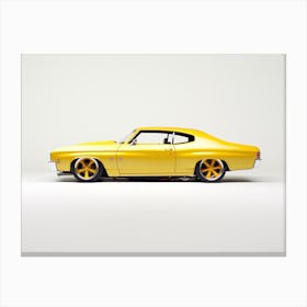 Toy Car 70 Chevelle Ss Yellow 2 Canvas Print