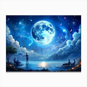 Moonlight Symphony (1) 1 Canvas Print