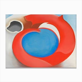 Georgia O'Keeffe - Goat's Horn With Red , 1945 Canvas Print
