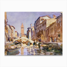 Venetian Canal Venice, John Singer Sargent Canvas Print