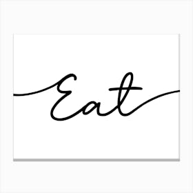 Eat Kitchen Dining Room Typography Canvas Print