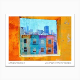 San Francisco From The Window Series Poster Painting 4 Canvas Print
