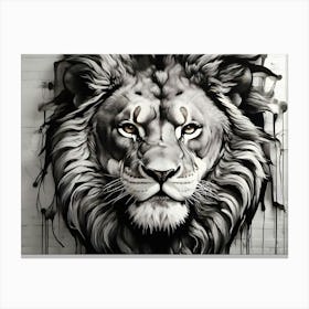 Lion Head Wall Art Canvas Print