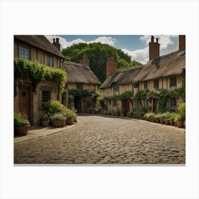 Thatched Cottages Canvas Print