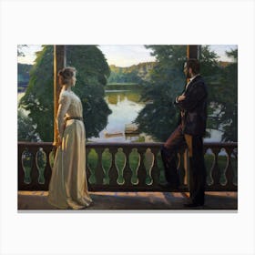 Nordic summer's evening 1899 by Richard Berg ~ Swedish Antique Art ~ Nordisk sommarkväll Canvas Print