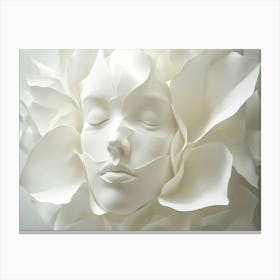 White Flower Sculpture Canvas Print