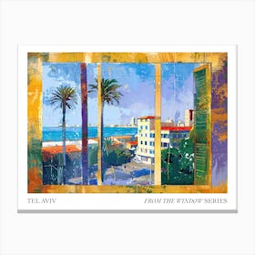 Tel Aviv From The Window Series Poster Painting 2 Canvas Print