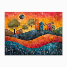 Sunset In The Hills Canvas Print