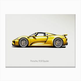 Porsche 918 Spyder Car Style Canvas Print