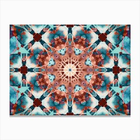 Abstraction Blue Mandala Canvas Print