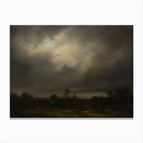 Dark Landscape Painting Canvas Print