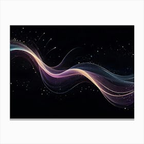 Abstract Image Of A Flowing, Luminous Wave With Soft, Pastel Colors, Creating A Sense Of Movement And Energy Canvas Print