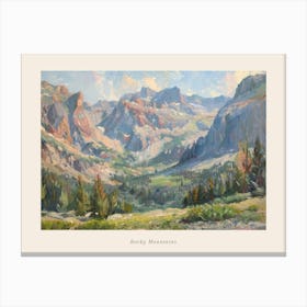 Western Landscapes Rocky Mountains 3 Poster Canvas Print