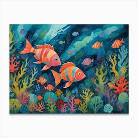 Fishes In The Sea Canvas Print