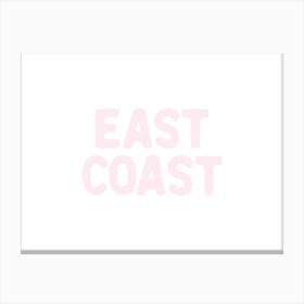 East Coast - Light Pink Canvas Print