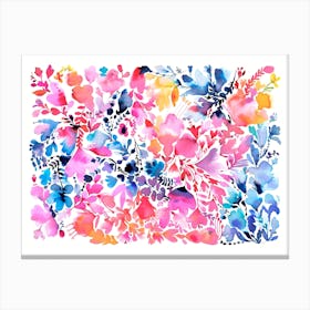 Magic Flowers Watercolour Canvas Print