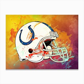 Indianapolis Colts Helmet Abstract Canvas Print