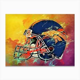 Denver Broncos Helmet Abstract Canvas Print