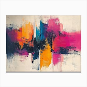 Colorful Chronicles: Abstract Narratives of History and Resilience. Abstract Painting 1 Canvas Print