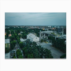 Fotografia Aerial view of San Donato Milanese Canvas Print