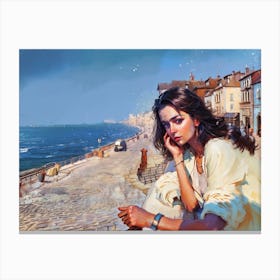 Woman waiting for someone  Canvas Print