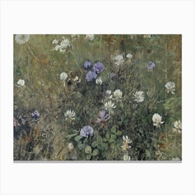 Wildflowers In A Field By Edward Henry Canvas Print