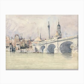 The Opening Of The New London Bridge, David Cox (2) Canvas Print