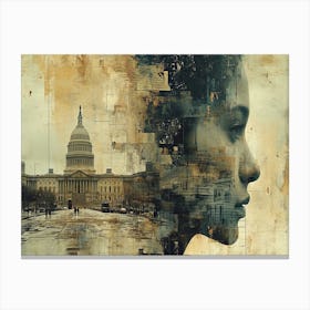 Temporal Resonances: A Conceptual Art Collection. America'S Next Great City Canvas Print