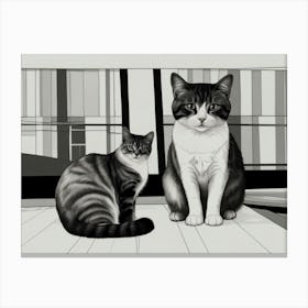 Two Cats 3 Canvas Print