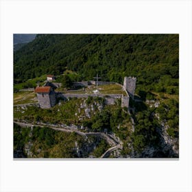 Castle On The Castello dell'Innominato, Italy Canvas Print