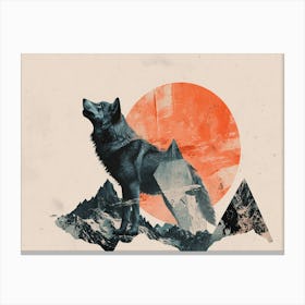 Wolf In The Mountains Canvas Print