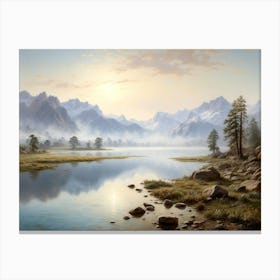 Misty Morning In The Sierra Nevada 3 Canvas Print