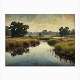 Sunrise Over Marsh Canvas Print