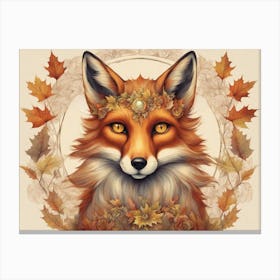 Autumn Mystical Fox 9 Canvas Print