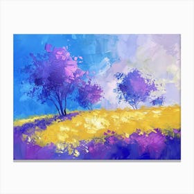 Purple And Yellow Trees Canvas Print