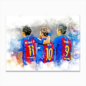 Messi Neymar Suarez 1 Canvas Print