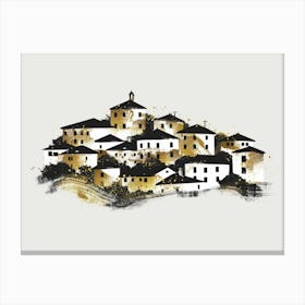 Village On A Hill Canvas Print