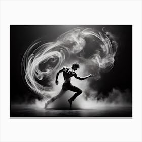 Dancer In Smoke Canvas Print