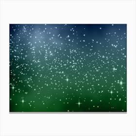 Green Violet Shining Star Background Canvas Print