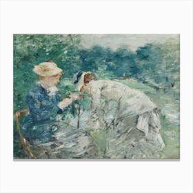 Two Women In A Park Canvas Print