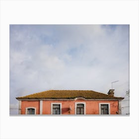 Pink House, Portugal Canvas Print