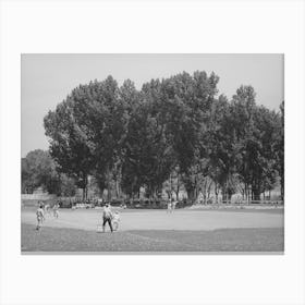 Baseball Game, Part Of The Fourth Of July Celebration At Vale, Oregon, The Annual Fourth Of July Celebration Has Been He Canvas Print